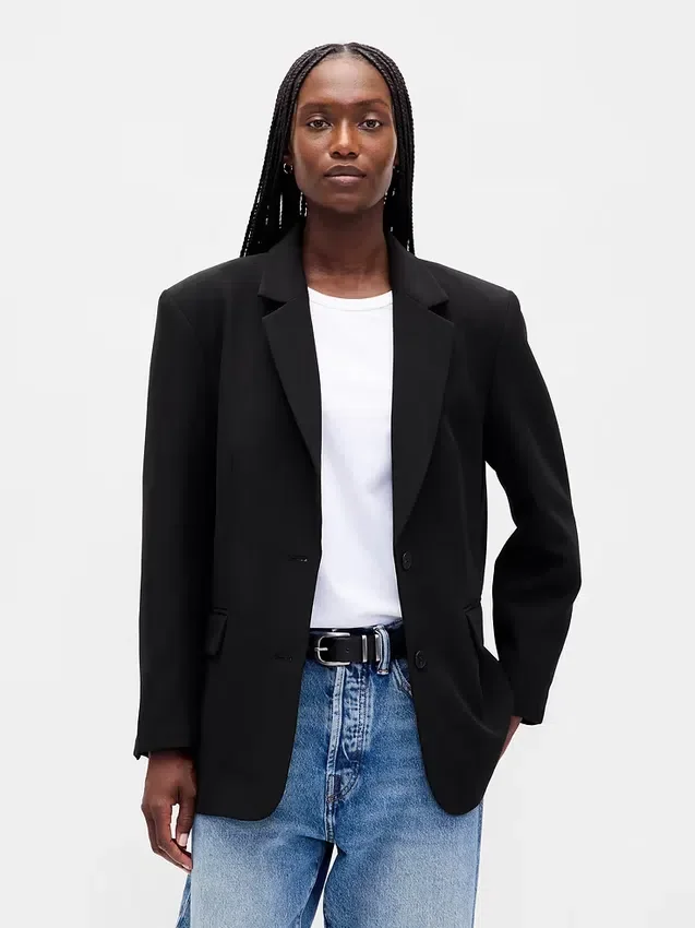 Bistretch oversized blazer