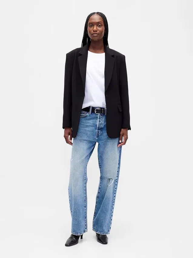 Bistretch oversized blazer