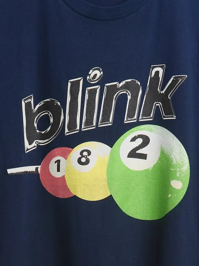Blink 182 T-shirt met print in relaxte pasvorm