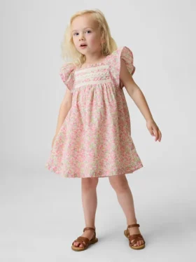 Bloemenjurk met fladdermouwtjes voor Baby & Peuter