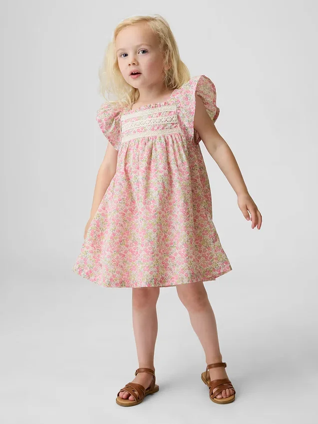Bloemenjurk met fladdermouwtjes voor Baby & Peuter