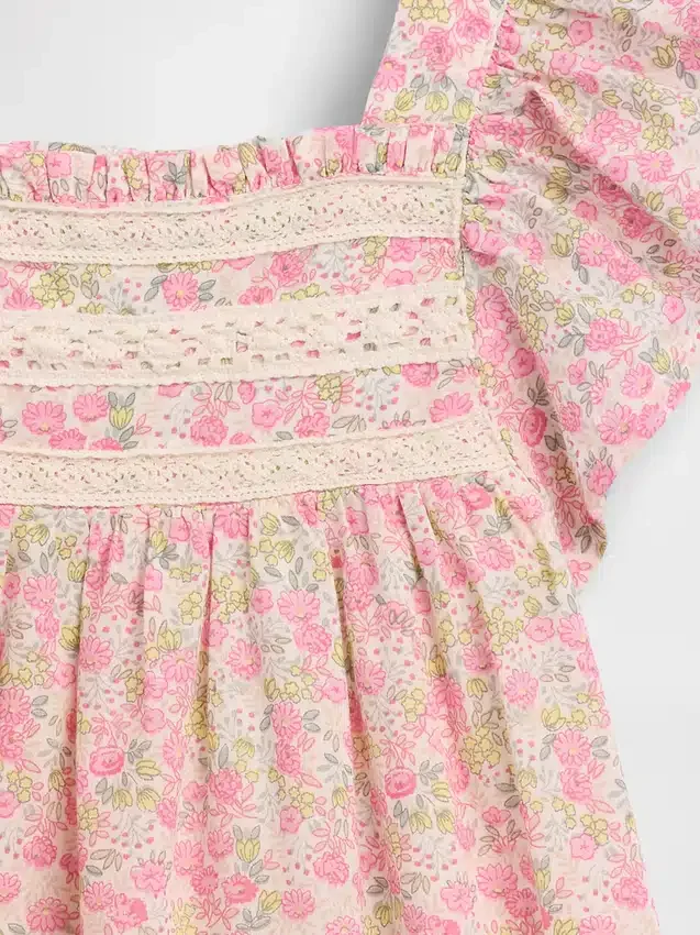 Bloemenjurk met fladdermouwtjes voor Baby & Peuter