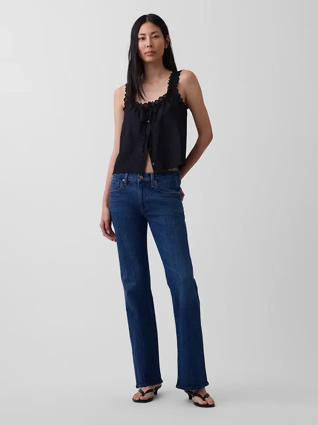 Bootjeans met middelhoge taille en relaxte pasvorm