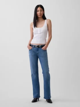 Bootjeans met middelhoge taille en relaxte pasvorm