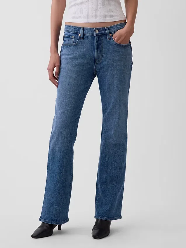 Bootjeans met middelhoge taille en relaxte pasvorm