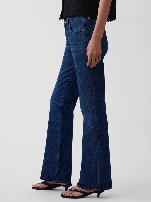 Bootjeans met middelhoge taille en relaxte pasvorm