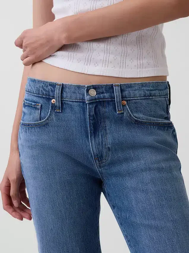 Bootjeans met middelhoge taille en relaxte pasvorm