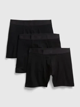 Boxershorts van 5" biologisch stretchkatoen (3-pack)