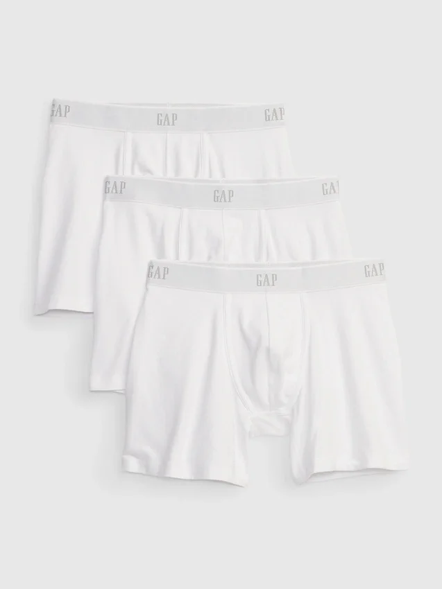 Boxershorts van 5" biologisch stretchkatoen (3-pack)