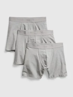 Boxershorts van 5" biologisch stretchkatoen (3-pack)