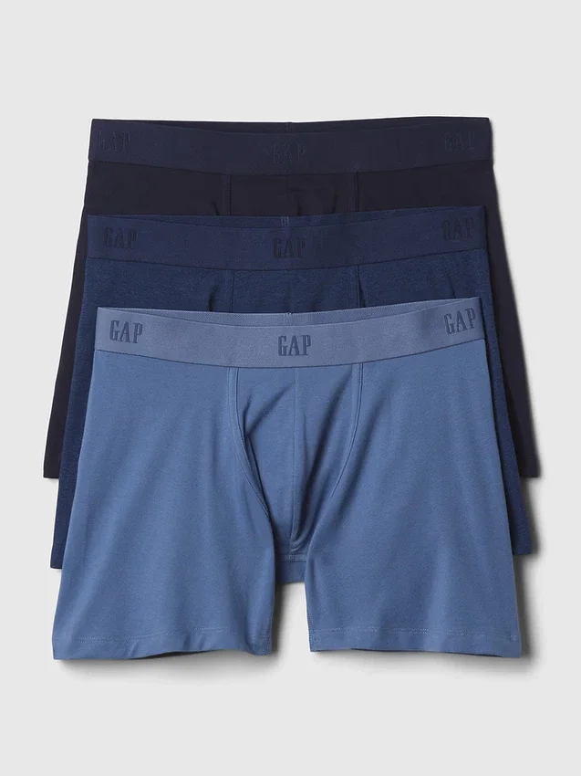 Boxershorts van 5" biologisch stretchkatoen (3-pack)