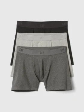 Boxershorts van 5" biologisch stretchkatoen (3-pack)