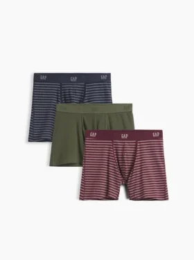 Boxershorts van 5" biologisch stretchkatoen (3-pack)