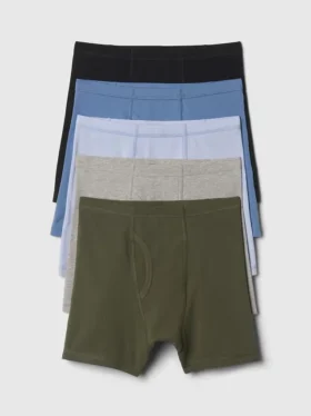 Boxershorts van biologisch stretchkatoen voor kinderen (5-pack)