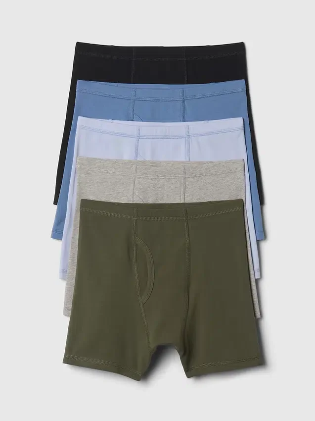 Boxershorts van biologisch stretchkatoen voor kinderen (5-pack)