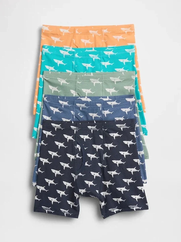 Boxershorts van biologisch stretchkatoen voor kinderen (5-pack)