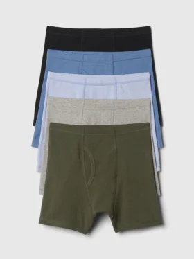 Boxershorts van biologisch stretchkatoen voor kinderen (5-pack)
