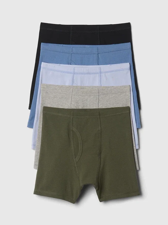 Boxershorts van biologisch stretchkatoen voor kinderen (5-pack)