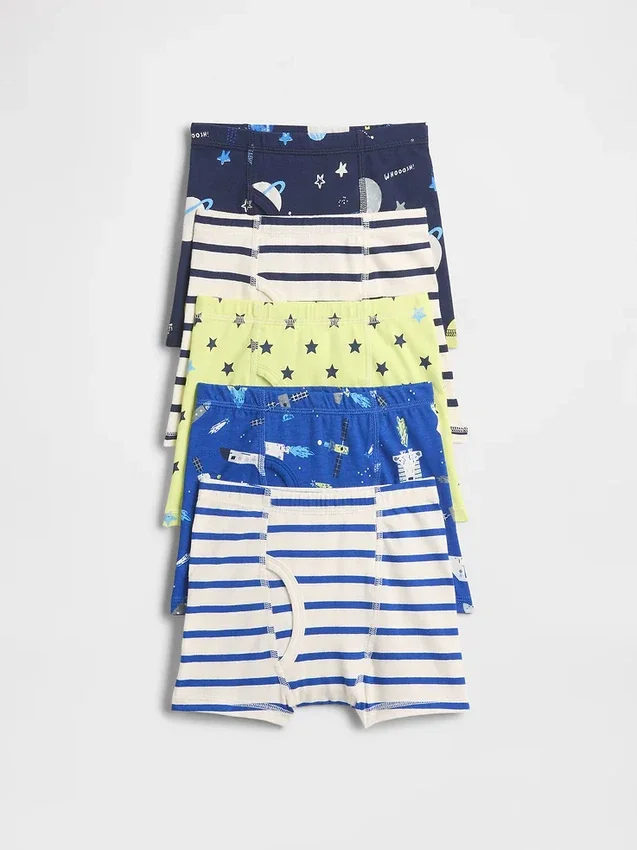 Boxershorts van biologisch stretchkatoen voor peuters (5-pack)