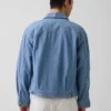 Boxy chambray-jasje