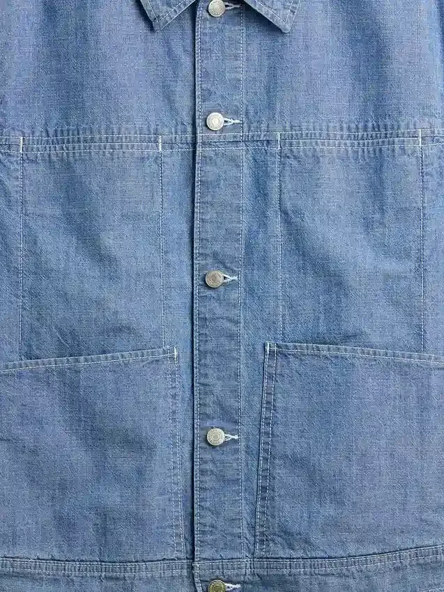 Boxy chambray-jasje