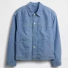 Boxy chambray-jasje