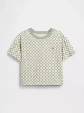 Boxy geruit T-shirt voor Baby & Peuter