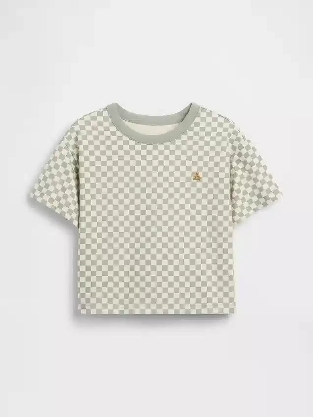 Boxy geruit T-shirt voor Baby & Peuter