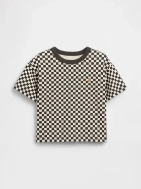 Boxy geruit T-shirt voor Baby & Peuter