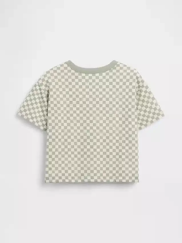 Boxy geruit T-shirt voor Baby & Peuter