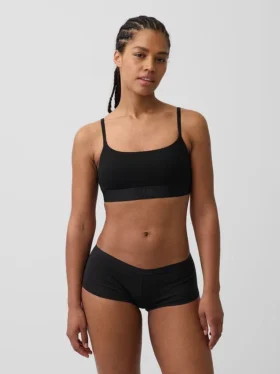 Bralette van biologisch stretchkatoen met logo