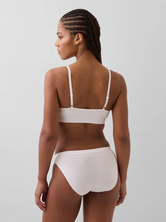 Bralette van biologisch stretchkatoen met logo