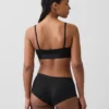 Bralette van biologisch stretchkatoen met logo