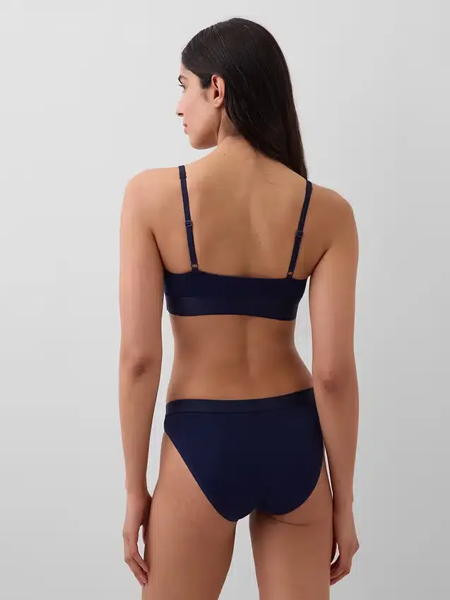 Bralette van biologisch stretchkatoen met logo