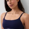 Bralette van biologisch stretchkatoen met logo