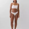 Bralette van biologisch stretchkatoen met logo