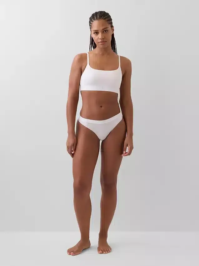 Bralette van biologisch stretchkatoen met logo