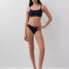 Bralette van biologisch stretchkatoen met logo