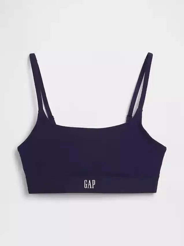 Bralette van biologisch stretchkatoen met logo