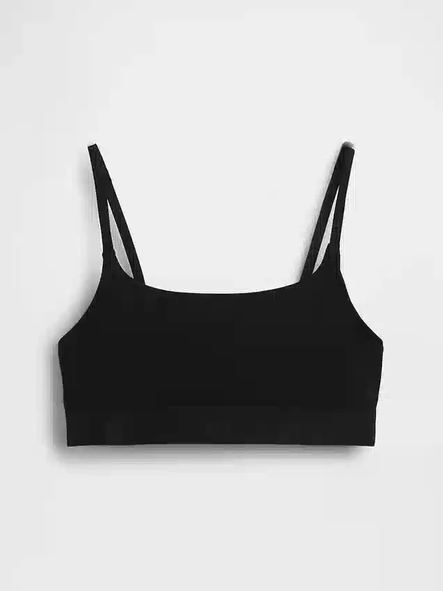 Bralette van biologisch stretchkatoen met logo
