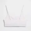 Bralette van biologisch stretchkatoen met logo