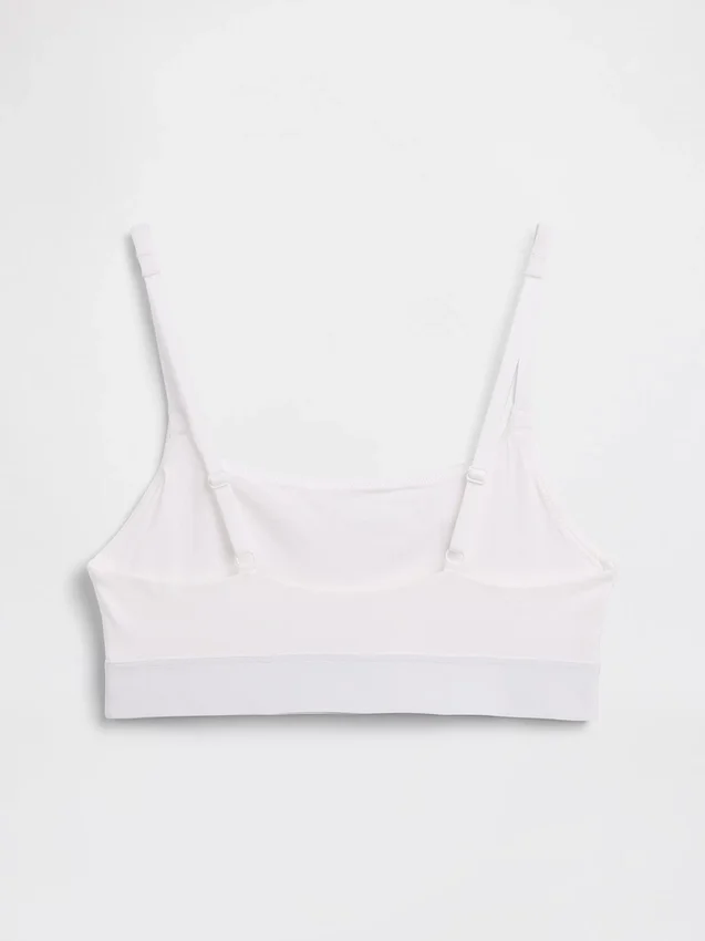 Bralette van biologisch stretchkatoen met logo