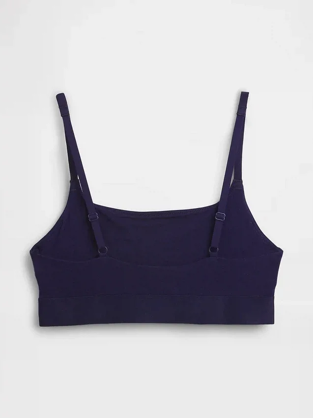 Bralette van biologisch stretchkatoen met logo