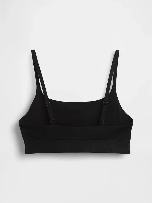 Bralette van biologisch stretchkatoen met logo