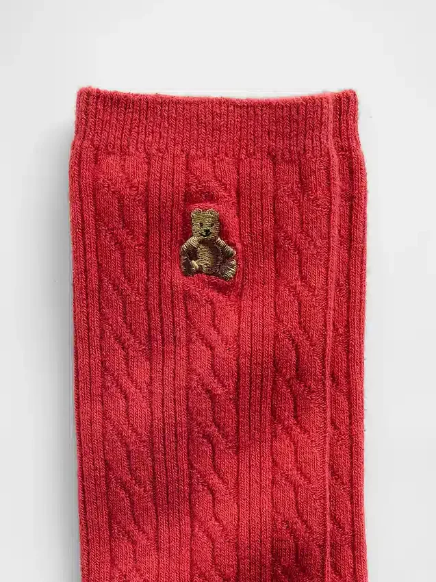 Brannan Bear kabelgebreide sokken