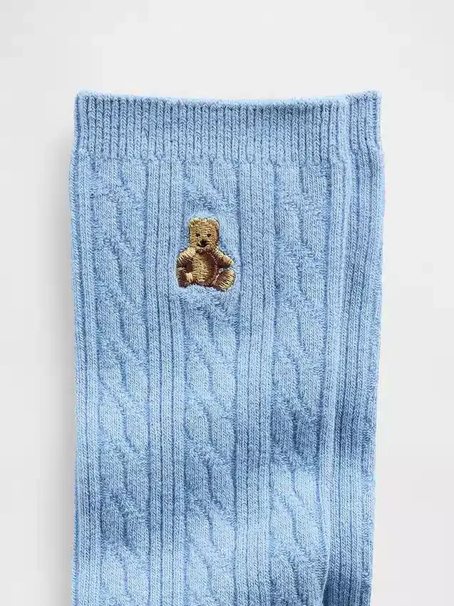 Brannan Bear kabelgebreide sokken