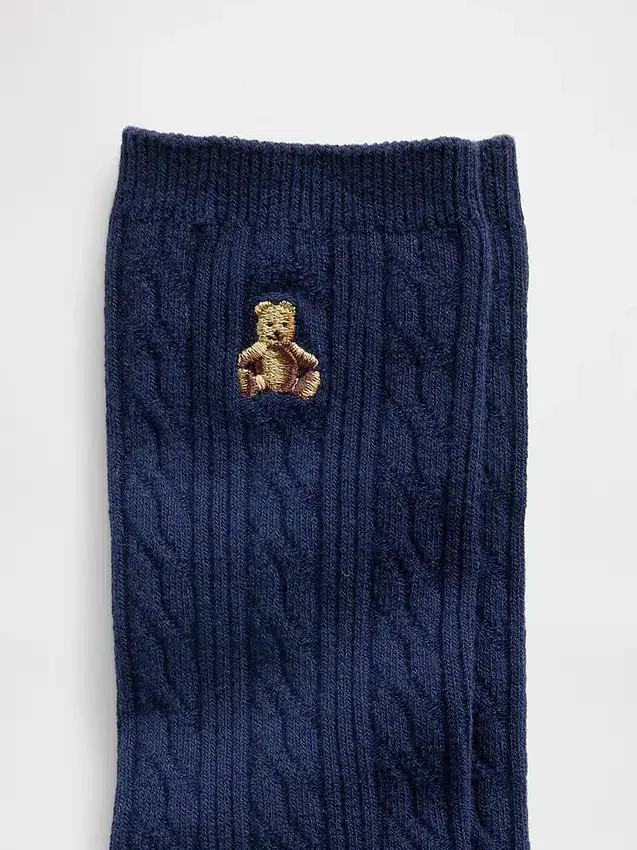 Brannan Bear kabelgebreide sokken