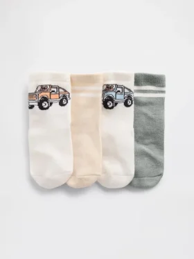Brannan Bear & Stripe-sokken voor Baby & Peuter (4-pack)