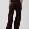 Breed uitlopende broek van linnen-katoen