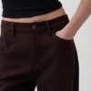 Breed uitlopende broek van linnen-katoen
